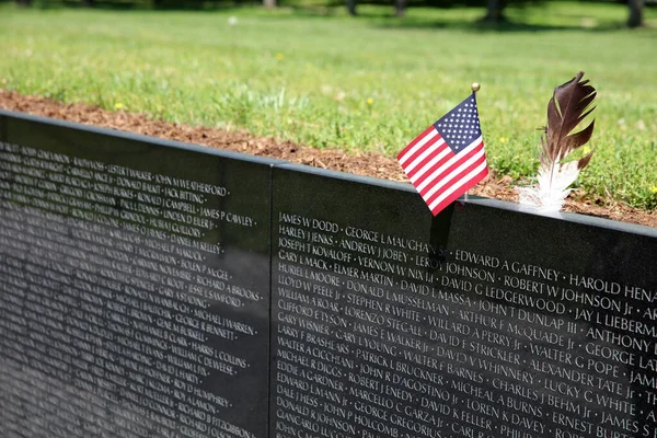 Washington Eua Maio 2019 Nomes Vítimas Guerra Vietnã Memorial Dos — Fotografia de Stock