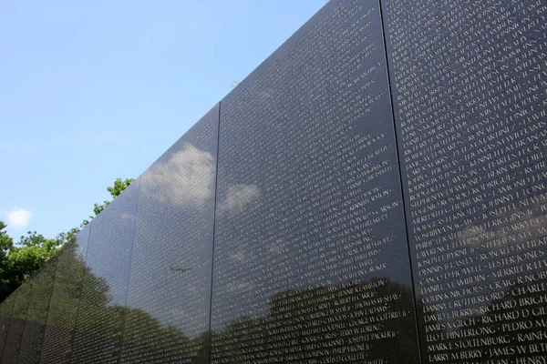 Washington Eua Maio 2019 Nomes Vítimas Guerra Vietnã Memorial Dos — Fotografia de Stock