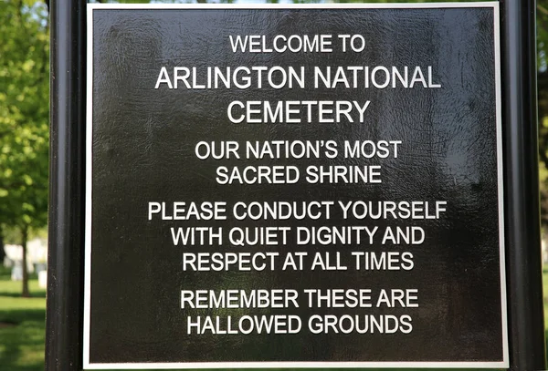 Arlington Eua Maio 2019 Assine Cemitério Nacional Arlington Virginia Estados — Fotografia de Stock