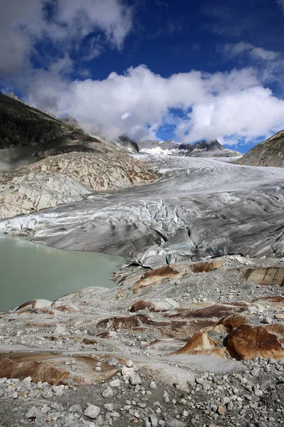 Ghiacciaio Del Rodano Nelle Alpi Svizzere Europa — Foto Stock