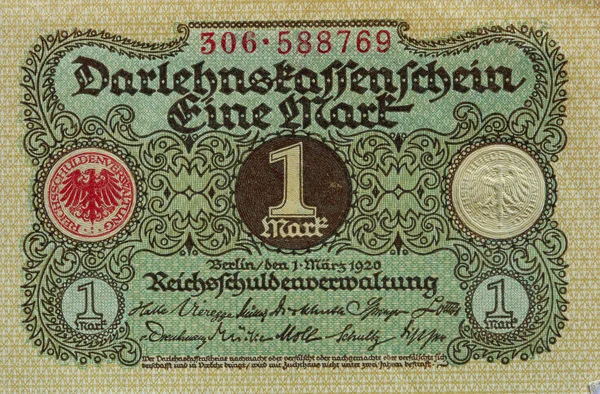 Vintage German Marks Paper Money Issued 1920 — Stock Photo, Image