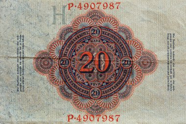 Alman yapımı 20 Mark Kağıt Para 1914 'te basıldı
