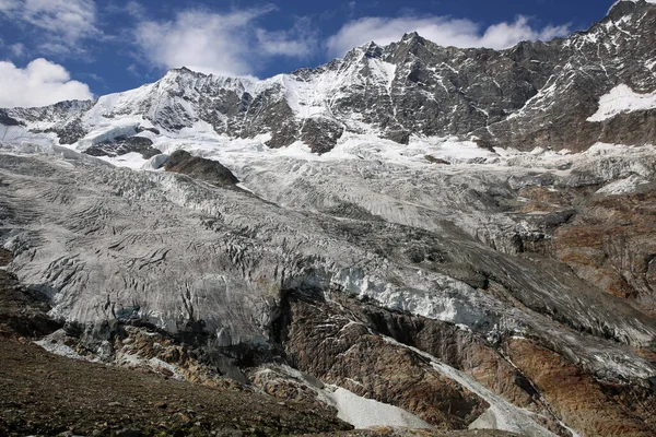 Fee Glacier Pennine Alpokban Svájc — Stock Fotó