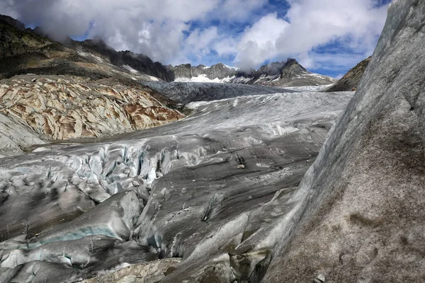 Glaciar Del Ródano Los Alpes Suizos Suiza Europa —  Fotos de Stock