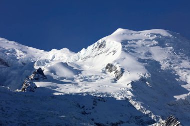 Aiguille de Midi 'den Mont Blanc Zirvesi görüldü. Fransa