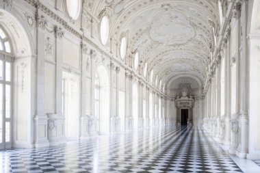 Venaria, Italya-27 Haziran 2014: Venaria Reale Reggia.
