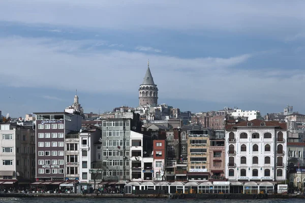 Galata tower from Bosphorus — Stock Photo, Image