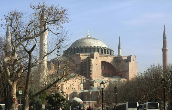 Pohled Chrám Hagia Sophia Podzim Istanbul Turecko — Stock fotografie