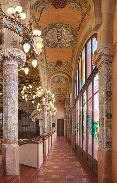 Barcelona, Espanha - Outubro 2014 - Palau de la Musica interior, Barcelona, Espanha, 2014 — Fotografia de Stock