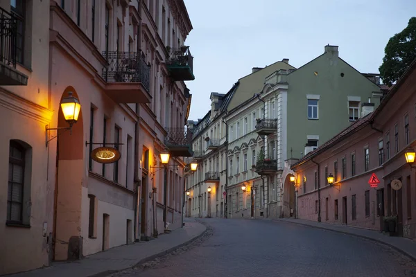 Barrio uzupí por la noche, Vilna, Lituania —  Fotos de Stock