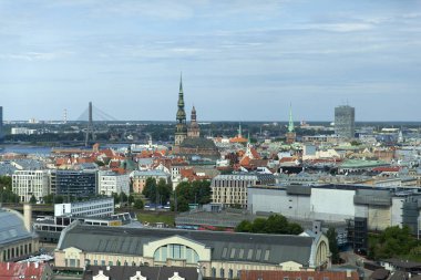 riga'nın panoramik manzarasını