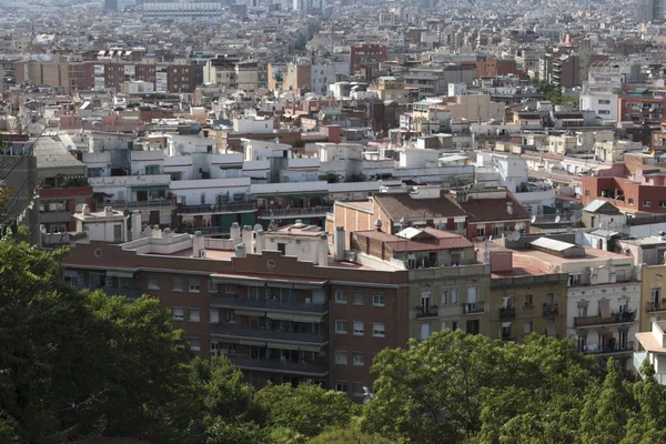 Rooftops of Poblesec neighbourhood, Barcelona, Spain — Stock Photo, Image