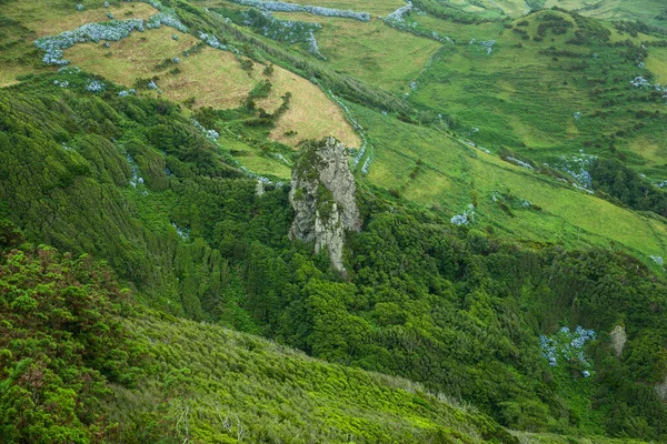 Пейзаж на острове Флорес, Азорские острова — стоковое фото