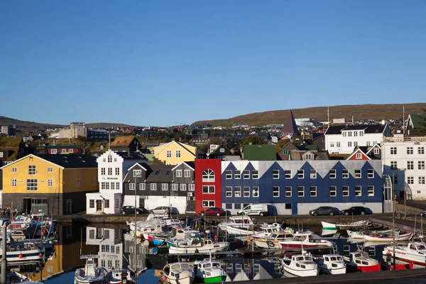 Torshavn, Wyspy Owcze, Dania - 21 września 2019: Widok na port — Zdjęcie stockowe