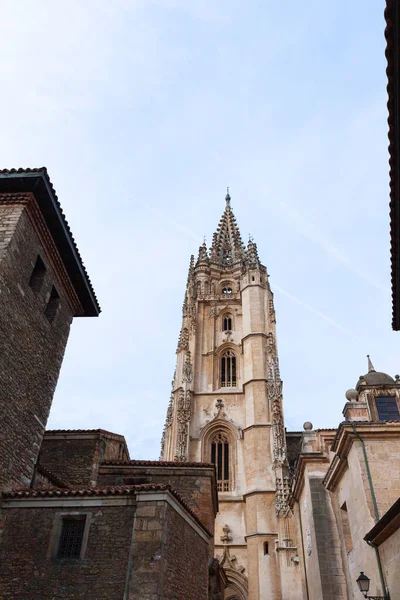 Oviedo Španělsko Prosince 2018 Zvonice Metropolitní Katedrály Baziliky Svatého Spasitele — Stock fotografie