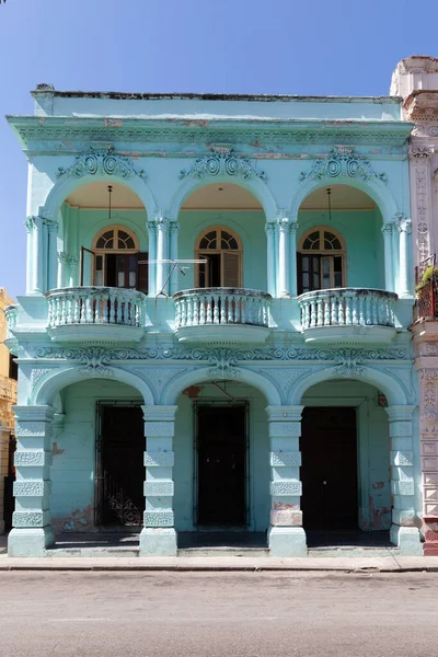 Havana Cuba Fevereiro 2015 Exemplo Arquitetura Colonial Passeo Marti Com — Fotografia de Stock