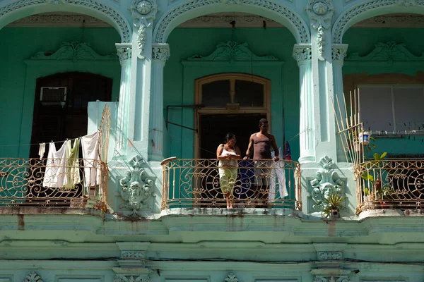 Havana Cuba Fevereiro 2015 Exemplo Arquitetura Colonial Passeo Marti Com — Fotografia de Stock