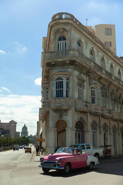 Havana Cuba Fevereiro 2015 Exemplo Arquitetura Colonial Passeo Marti Com — Fotografia de Stock