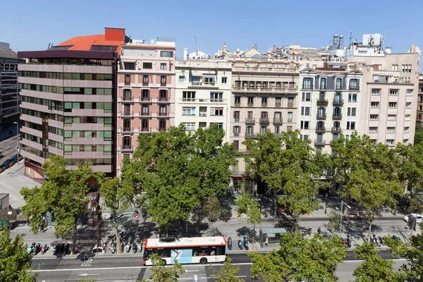 Barcelona Spain July 2020 Passeig Gracia Aerial View Barcelona — Stock Photo, Image