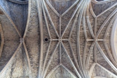 Bordeaux, Fransa - 22 Şubat 2020: Bordeaux Katedrali Tavanı Saint-Andre