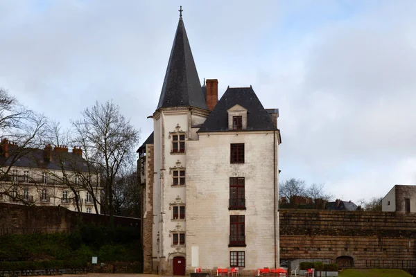 Nantes Francja Lutego 2020 Zamek Książąt Bretanii Dziedzińcu — Zdjęcie stockowe