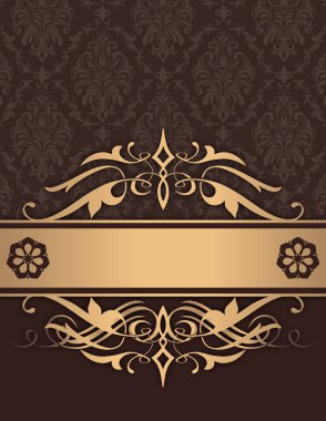 Zarif retro arka plan dekoratif desenleri ile. Düğün davetiye kartı tasarım.