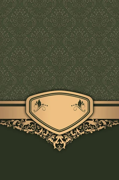 Sfondo Vintage Decorativo Con Cornice Dorata Motivi Eleganti — Foto Stock