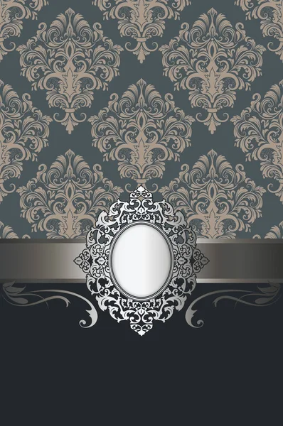 ビンテージの背景に装飾的なフレーム ビンテージの招待カード デザインのエレガントなパターン — ストック写真