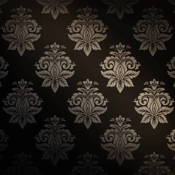 Black Background Golden Vintage Pattern — Stock Photo, Image