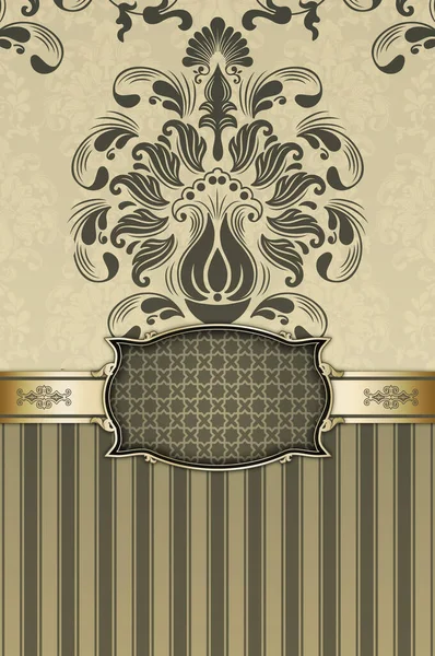 Vintage Background Decorative Patterns Elegant Golden Border — Stock Photo, Image