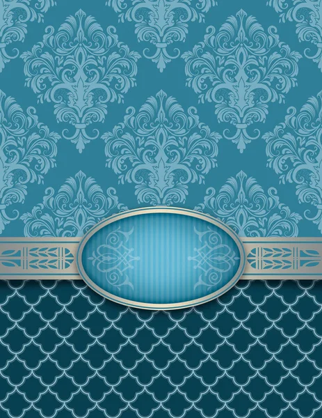 Decorativo Sfondo Vintage Con Elegante Bordo Retrò Ornamento — Foto Stock