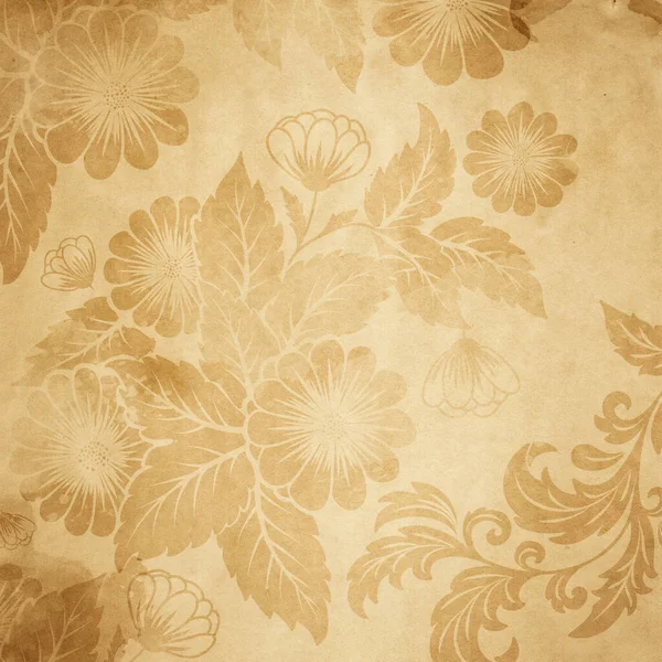 Old Paper Floral Vintage Pattern — Stock Photo, Image