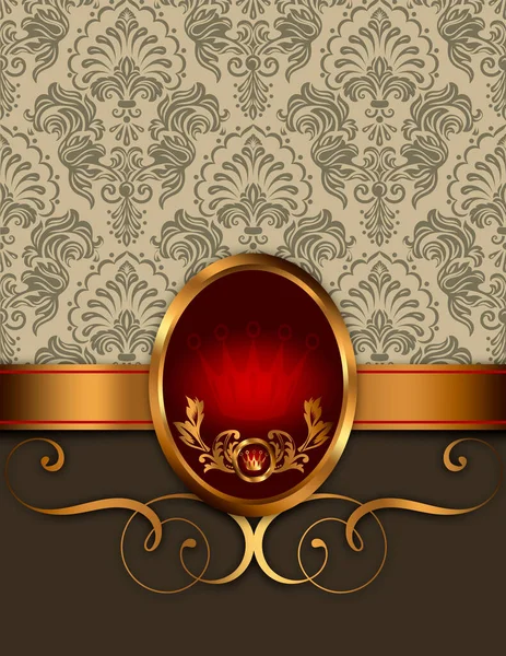 装飾的なパターンを持つヴィンテージの背景 ヴィンテージ招待カードのデザイン — ストック写真