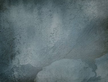 Hasarlı solmuş grunge çimento sıva dokusu. Soyut mavi sıva arkaplanı.