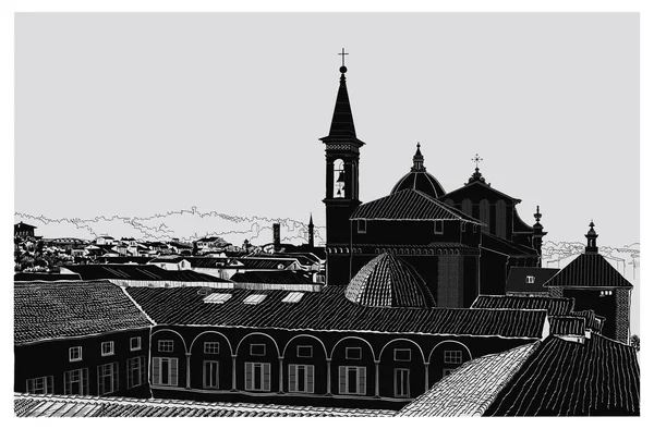Vista panorámica de Florencia — Vector de stock