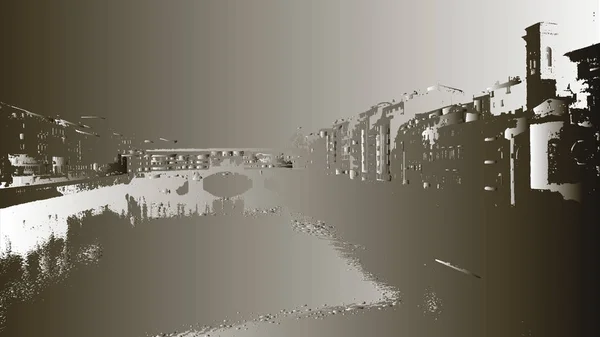 Pont en gradient de silhouette Florence — Image vectorielle