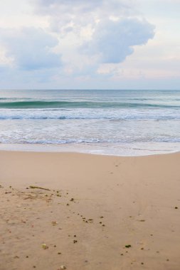 Güzel deniz sahil Bulgaristan-Nessebar. Güneş deniz plaj.