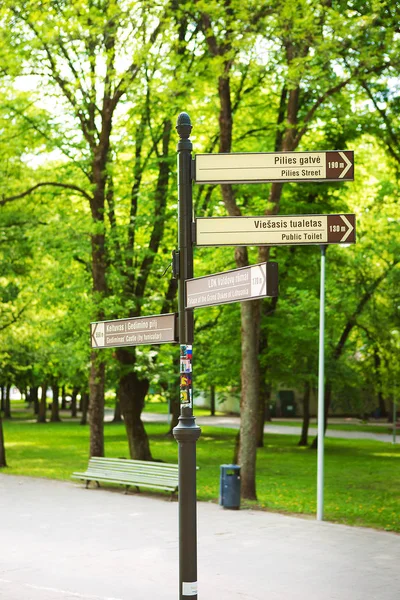 Hermosos parques de primavera verdes en el parque. Vilna, Lituania —  Fotos de Stock