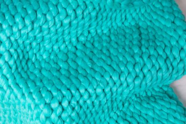 Merinos yün battaniye closeup örme