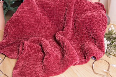 çok ince ve güzel battaniye yakın çekim.