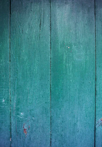 Άθλια Και Πολύ Παλιό Ξύλινο Φράχτη Πράσινο Μπλε — Φωτογραφία Αρχείου