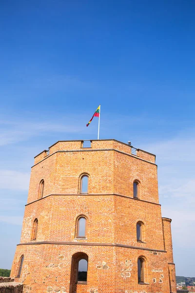 Vilnius 'taki Gediminas Kulesi. Vilnius ve Litvanya 'nın Tarihi Sembolü — Stok fotoğraf