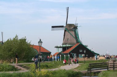 Hollanda, Hollanda, Flamanca, Kuzey Hollanda, Açık Hava Müzesi, Zaanse Schans'a, 2015:Original Hollanda tarihi yel değirmeni gibi açık hava musuem maruz olabilir