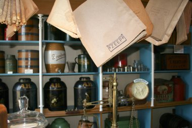 Hollanda, Hollanda, Flamanca, Kuzey Hollanda, Açık Hava Müzesi, Zaanse Schans'a, olabilir Albert Hein, çokuluslu fouder ilk Dükkanı 2015:ingterior