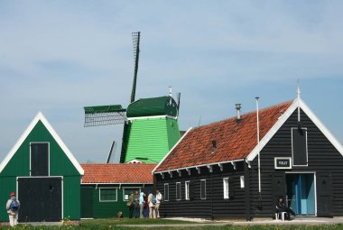 Hollanda, Hollanda, Flamanca, Kuzey Hollanda, Açık Hava Müzesi, Zaanse Schans'a, 2015:Original Hollanda tarihi yel değirmeni gibi açık hava musuem maruz olabilir
