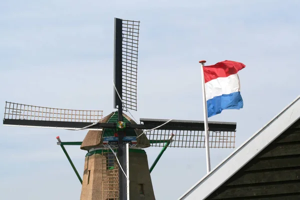 Holandia Holland Holenderski Holandia Północna Muzeum Świeżym Powietrzu Zaanse Schans — Zdjęcie stockowe