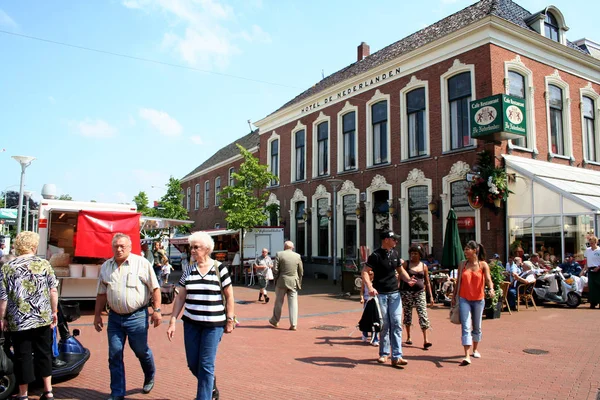 Нідерланди Голландії Нідерландська Гронінген Winschoten Червня 2016 Market Площі Центрі — стокове фото