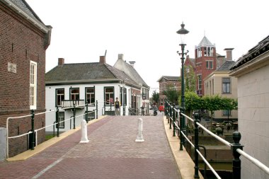 Hollanda, Hollanda, Hollanda, Groningen, Winsum, Temmuz 2016:Street görünümünde Winsu Köyü