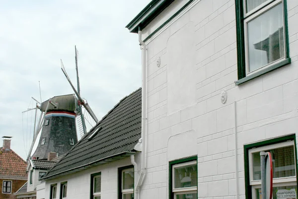 Netherlands Holland Dutch Groningen Winsum July 2016 Historic Windmill Vriendschap — Φωτογραφία Αρχείου