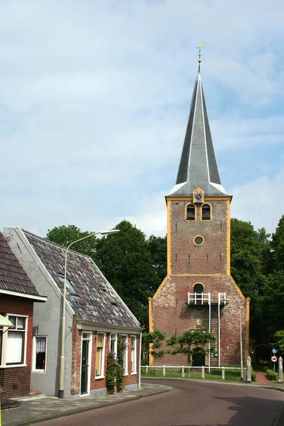 Netherlands Holland Dutch Groningen Winsum July 2016 Historic Tower Church — стоковое фото